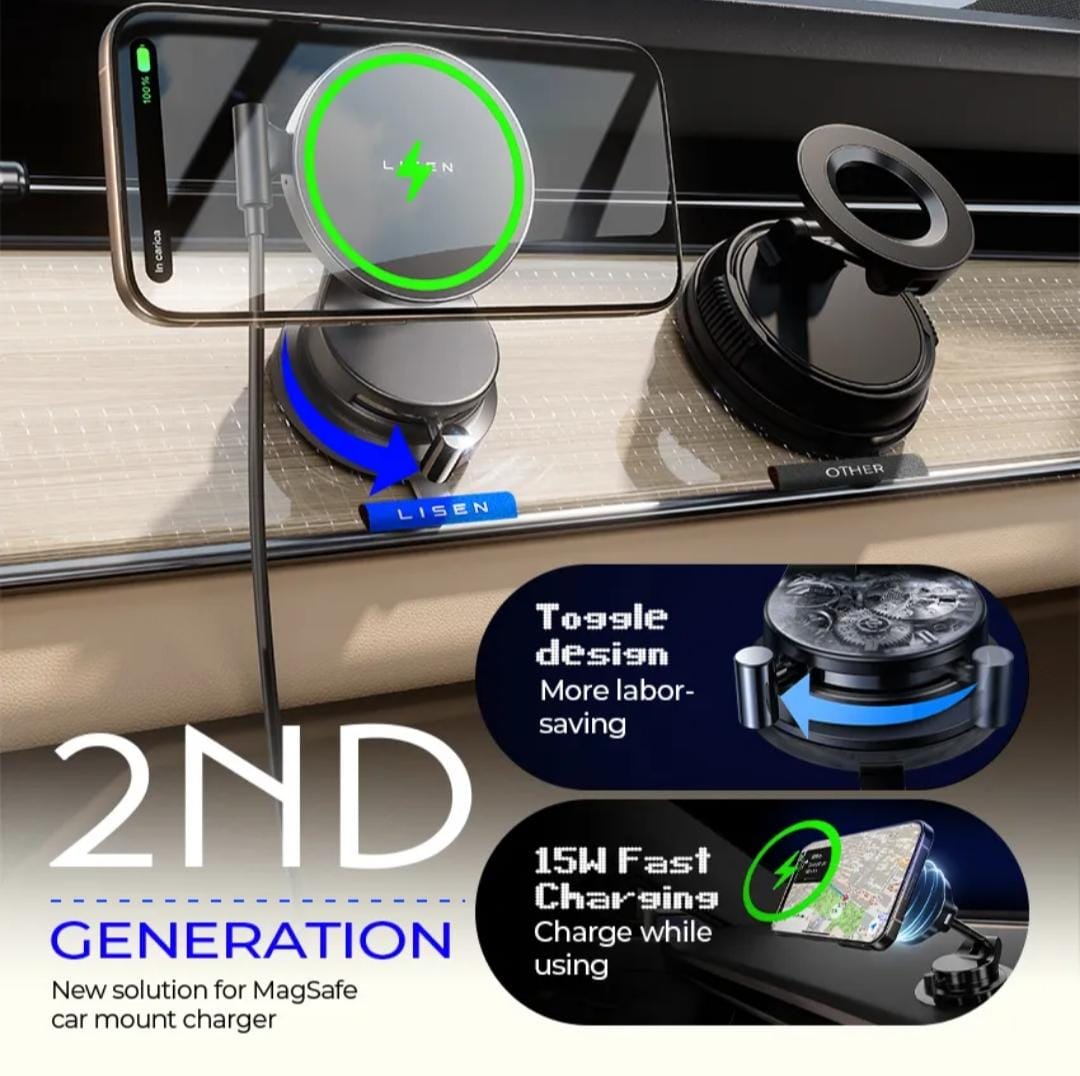 NeoMag™ Vacuum Car Mount (MagSafe Compatible)