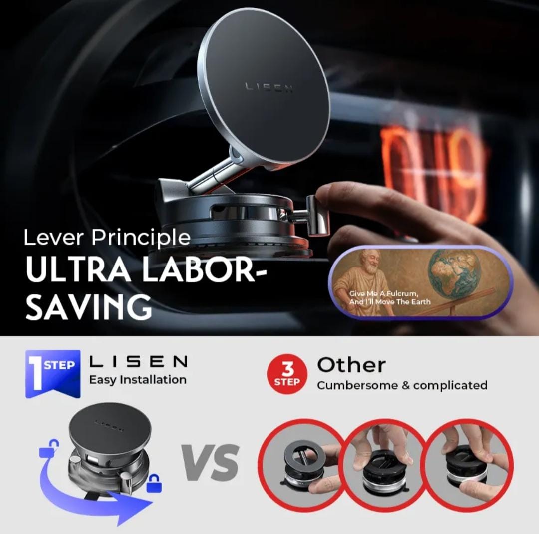NeoMag™ Vacuum Car Mount (MagSafe Compatible)